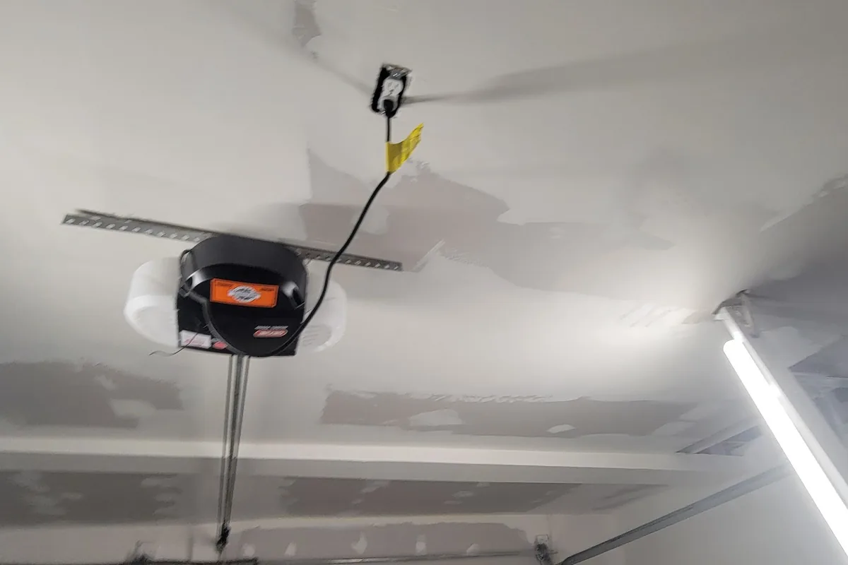 Ceiling boarded and taped, ready for texture, a Tony's Painting job in San Diego County